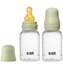 BIBS Feeding Bottles - 2-Pack - 150 mL - PP/Latex - Sage