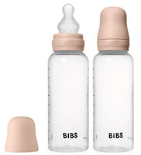 BIBS Feeding Bottles - 2-Pack - 270 mL - PP/Silicone - Blush