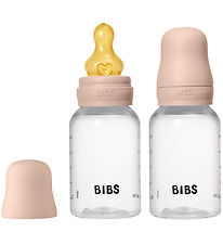 BIBS Feeding Bottles - 2-Pack - 150 mL - PP/Latex - Blush