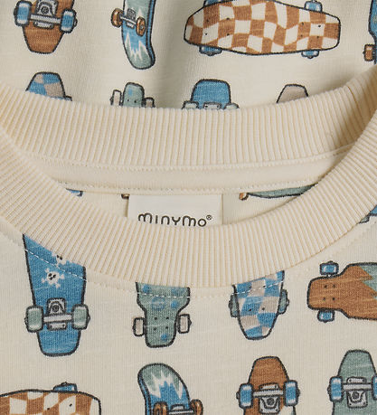 Minymo Sweatshirt - AOP - White Swan