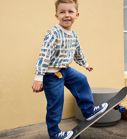 Minymo Sweatshirt - AOP - White Swan