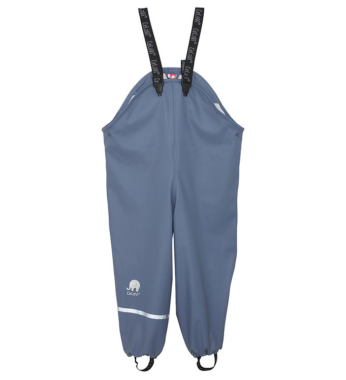 CeLaVi Regnbukser m. Seler - PU - Flint Stone