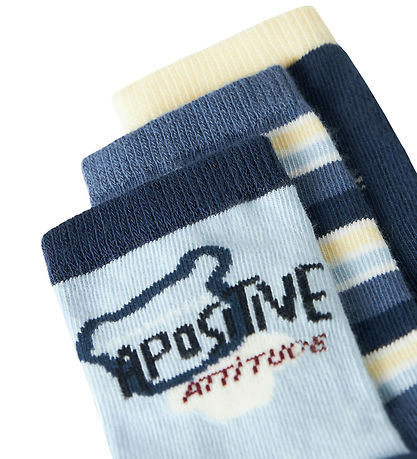 Name It Strømper - NmmDarvin - 3-pak - Blue Fog/Navy Blazer + Na