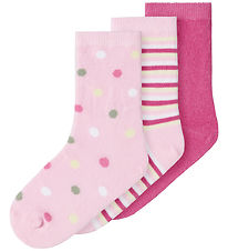 Name It Strømper - NmfDottisia - 3-pak - Pirouette/Pear Sorbet +
