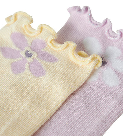 Name It Strømper - NmfDoritti - 2-pak - Pear Sorbet/Lavender Fog