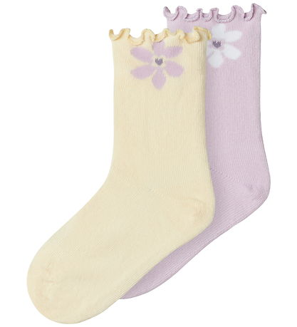 Name It Strømper - NmfDoritti - 2-pak - Pear Sorbet/Lavender Fog