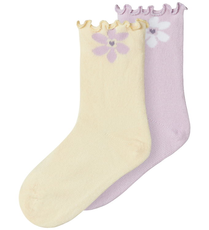Name It Strømper - NmfDoritti - 2-pak - Pear Sorbet/Lavender Fog