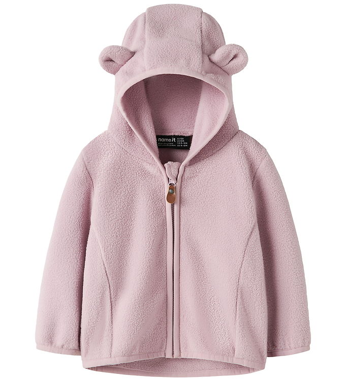Name It Fleecejakke - NbnMeeko - Keepsake Lilac m. Ører