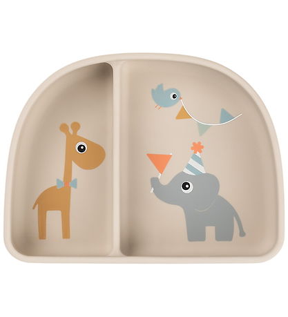 Done by Deer Skål - Silikone - Stick & Stay - Celebration - Sand