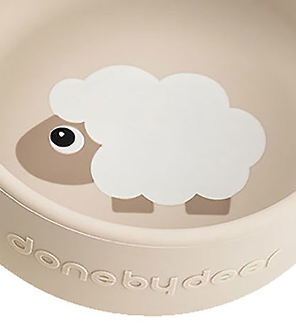 Done by Deer Skål - 2-pak - Silikone - Sheepy - Sand