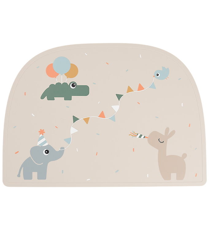 Done by Deer Dækkeserviet - Silikone - Celebration - Sand