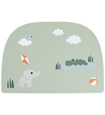 Done by Deer Dækkeserviet - Silikone - Playground - Grøn