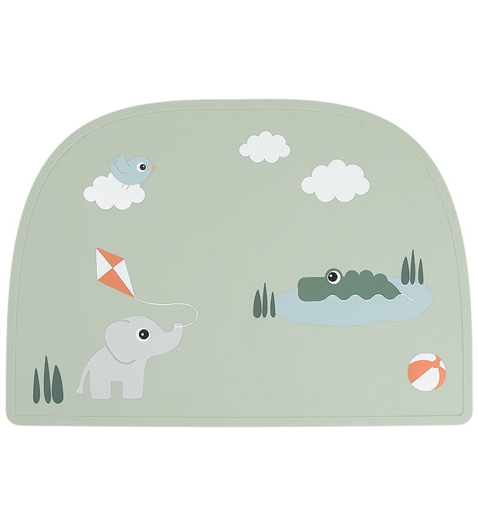 Done by Deer Dækkeserviet - Silikone - Playground - Grøn