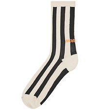 Mads Nørgaard Socks - Antonella - Black/Vanilla Ice