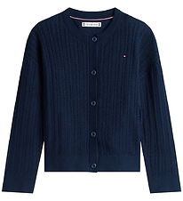 Tommy Hilfiger Cardigan - Strik - Pointelle - Dark Night Navy