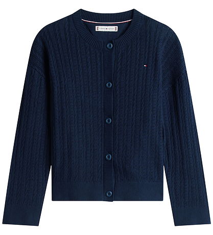 Tommy Hilfiger Cardigan - Strik - Pointelle - Dark Night Navy