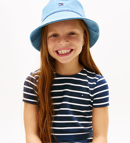 Tommy Hilfiger Kjole - Essential Punto - Dark Night Navy Stripes