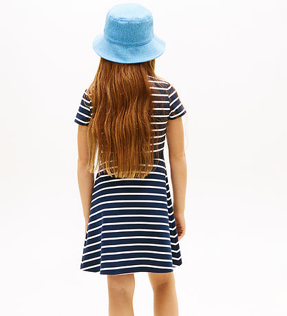 Tommy Hilfiger Kjole - Essential Punto - Dark Night Navy Stripes