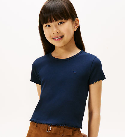 Tommy Hilfiger T-shirt - Rib - Essential - Dark Night Navy