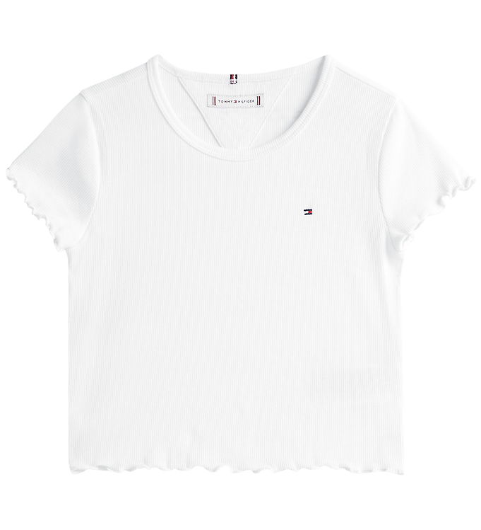 Tommy Hilfiger T-shirt - Rib - Essential - Hvid