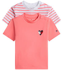 Tommy Hilfiger T-shirt - 2-Pack - Flag Smile - Tropical Blush