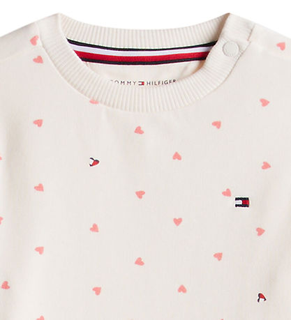 Tommy Hilfiger Sweatshirt - Ancient White/Aop Hearts