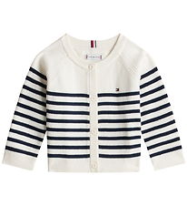 Tommy Hilfiger Cardigan - Strik - Essential - Ivory Silk Stripes