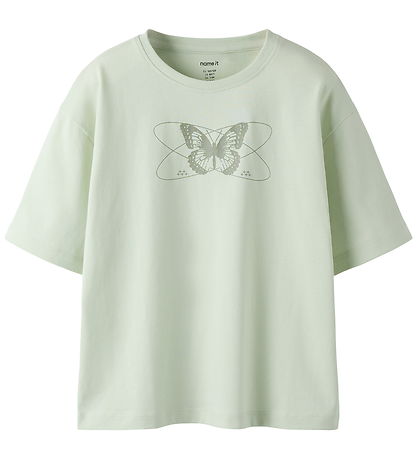 Name It T-shirt - NkfVeen - Pale Aqua/Butterfly