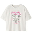 Name It T-shirt - NkfVeen - Cloud Dancer/Flowers