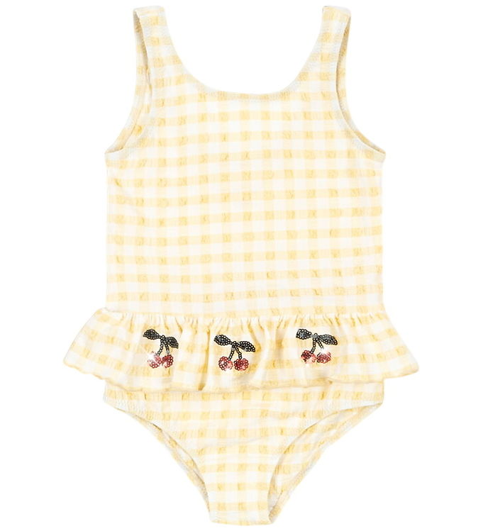 Konges Sløjd Badedragt - Etta - Banana Almond Check