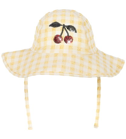 Konges Sløjd Badehat - Etta - UV40+ - Banana Almond Check