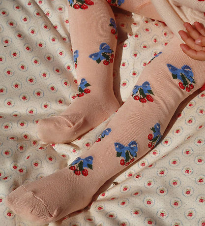 Konges Sløjd Strømpebukser - Jacquard - 2-pak - Amarena/Tramonto