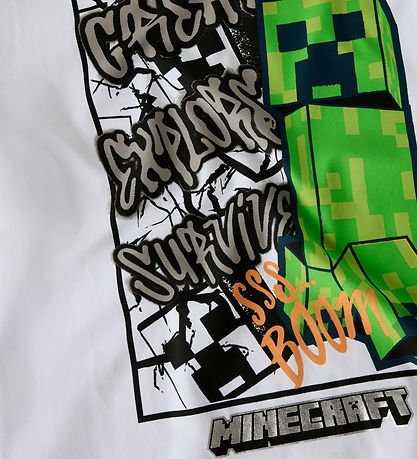 Name It T-Shirt - NkmMase - Minecraft - Hvid