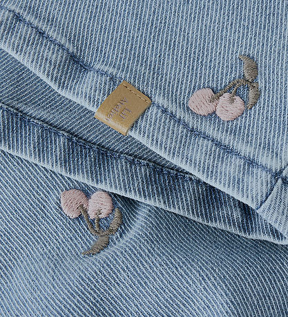 Lil' Atelier Nederdel - NmfDeva - Medium Blue Denim/CHERRY