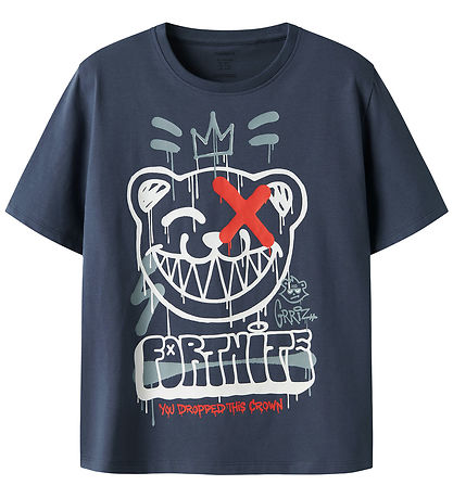 Name It T-shirt - NkmFrans - Vintage Indigo/Fortnite
