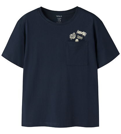 Name It T-shirt - NkmVilian - 2-pak - Shadow/Navy Blazer