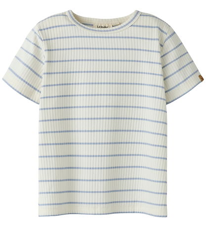 Lil Atelier T-shirt - Noos - NmmKail - Coconut Milk/Zen Blue