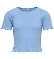 Kids Only T-shirt - Noos - KogCarlotta - Soft Chambray