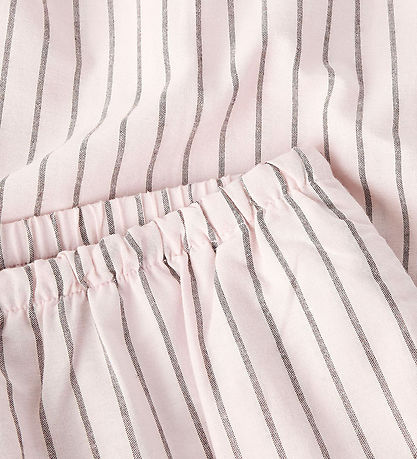 LMTD Bukser - Poplin - Wide - NlfKelle - Pink Marshmallow/Black