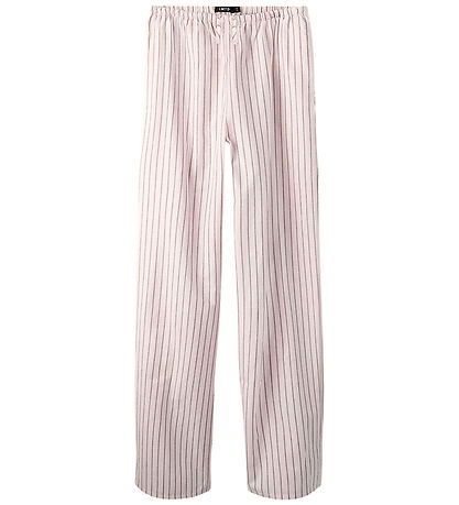 LMTD Bukser - Poplin - Wide - NlfKelle - Pink Marshmallow/Black