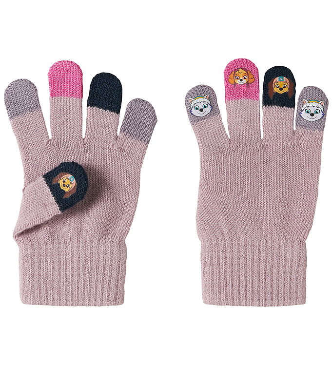 Name It Handsker - Strik - NmfJanne - Dawn Pink/Paw Patrol