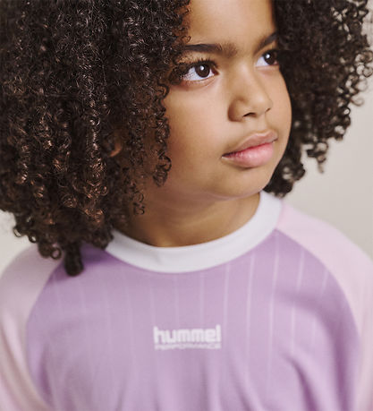 Hummel T-shirt - hmlJR Stripe - Lavender Mist