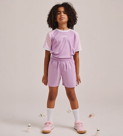 Hummel T-shirt - hmlJR Stripe - Lavender Mist