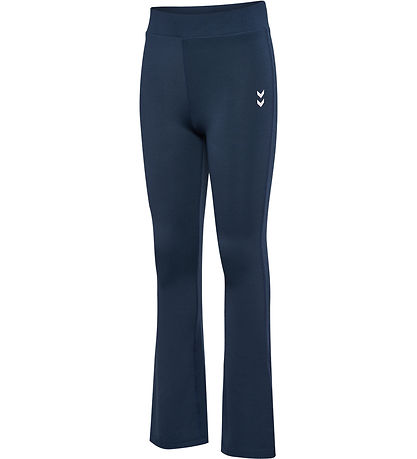 Hummel Leggings - High Waist Flared - Black Iris/Black Iris