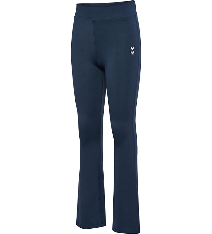 Hummel Leggings - High Waist Flared - Black Iris/Black Iris