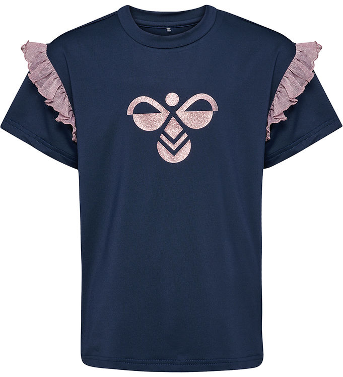 Hummel T-shirt - hmlJR - Glitter - Black Iris