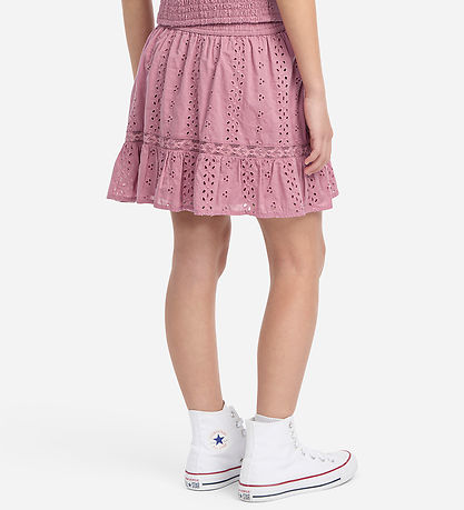 Abercrombie & Fitch Shorts - Eyelet Mini Skort - Mesa Rose