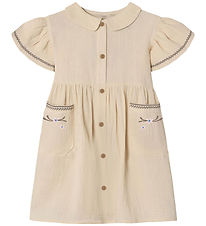 Fliink Kjole - Musselin - Amour Flower - Sandshell