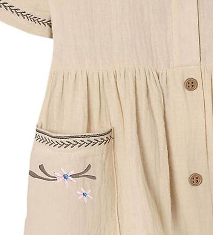 Fliink Kjole - Musselin - Amour Flower - Sandshell