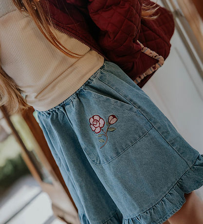 Fliink Nederdel - Don Rose - Medium Denim Blue